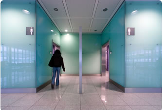 Back painted glass walls
