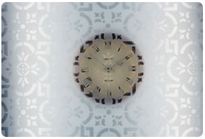 Patterned glass in a panel for privacy
