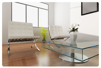 UV bonding in a coffee table
